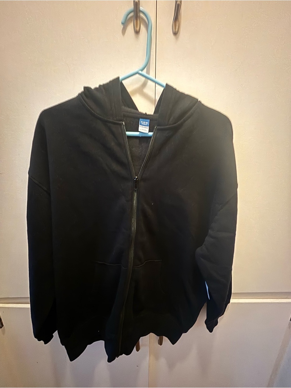 Old Navy Black Oversized Zip Hoodie